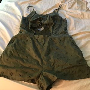 Army green romper